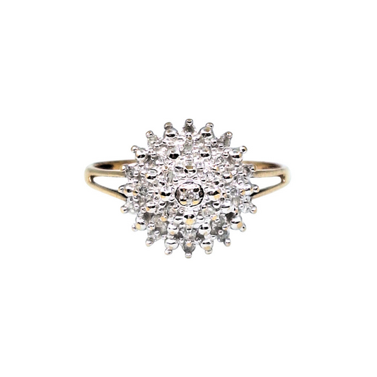 9ct Gold & Diamond Cluster Ring