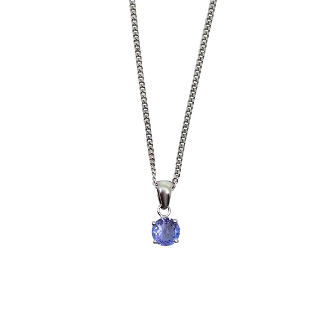 9ct White Gold Tanzanite Pendant