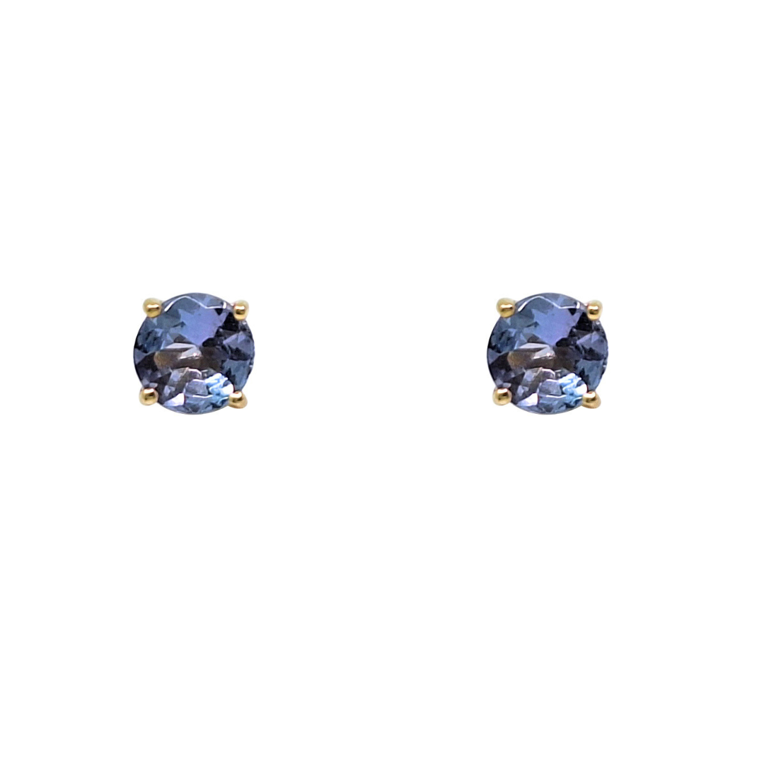 9ct Yellow Gold Tanzanite Earrings
