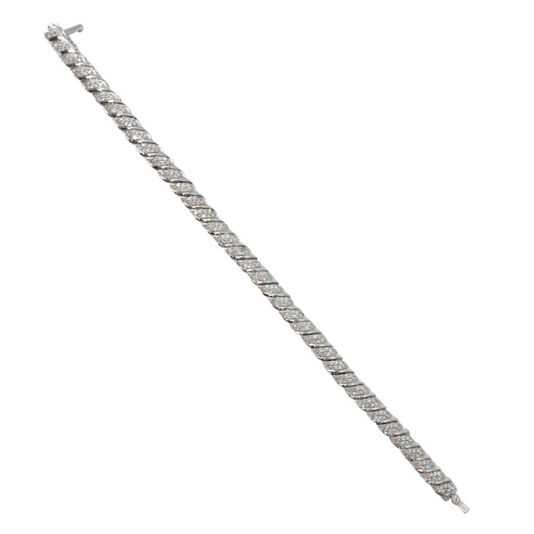 9ct White Gold Diamond Fancy Bracelet 2.00ct