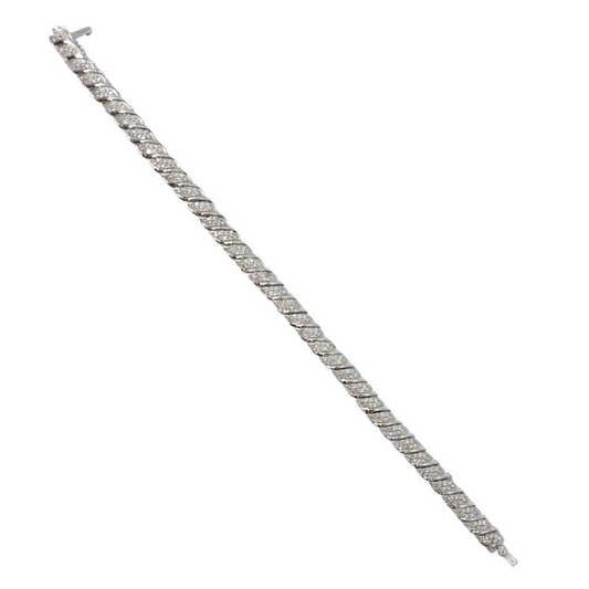 9ct White Gold Diamond Fancy Bracelet 2.00ct