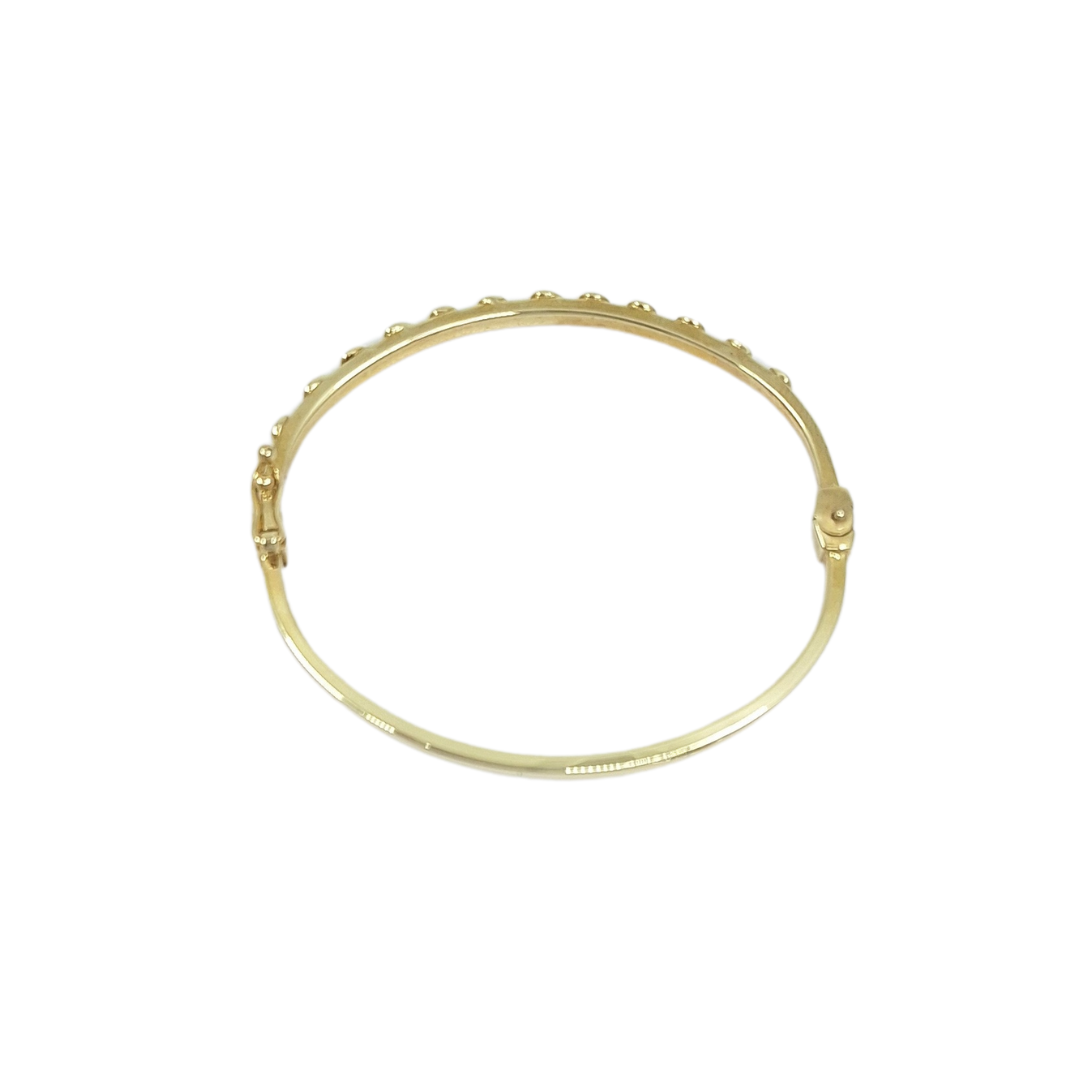 9ct Yellow Gold Baby CZ Hinged Bangle