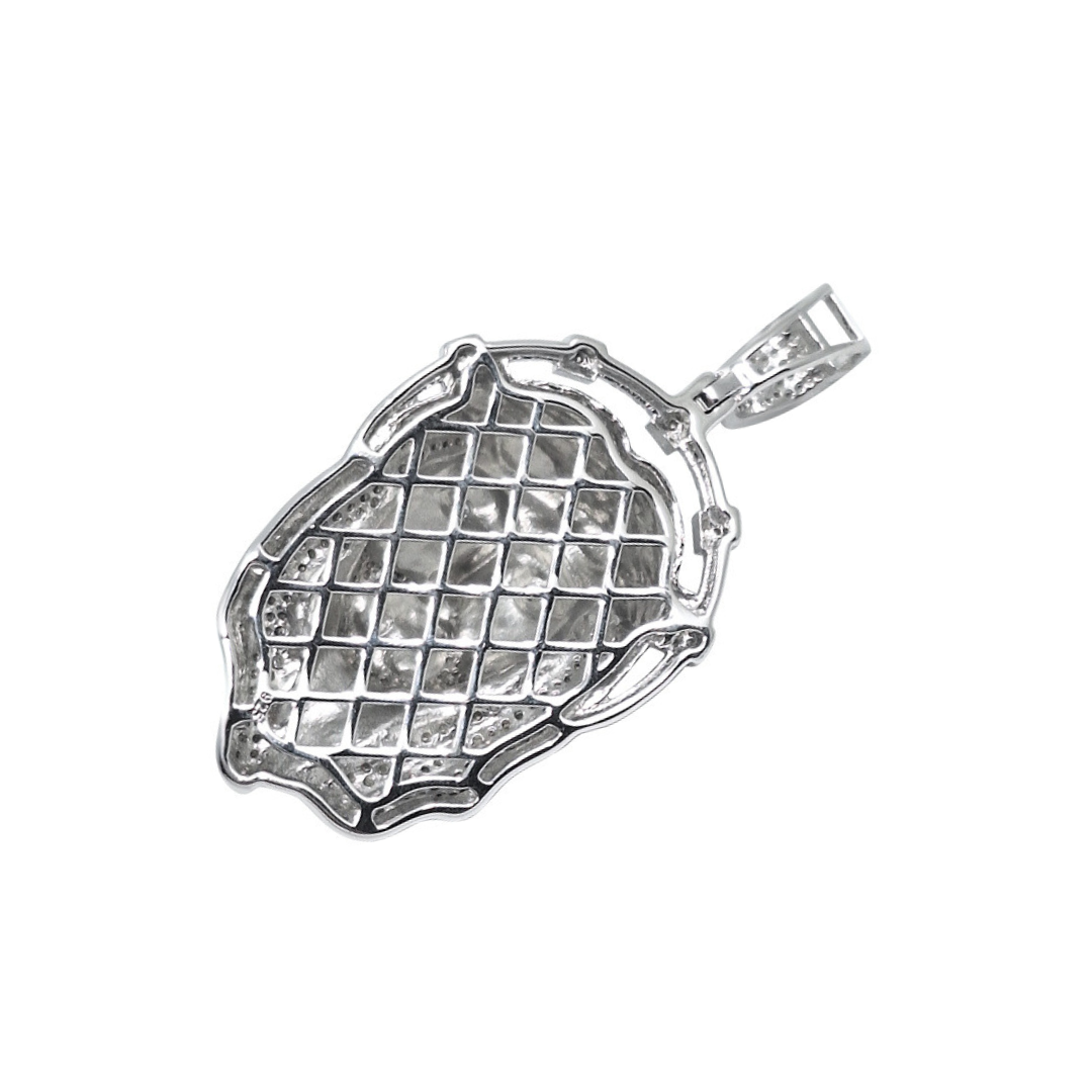 Silver & CZ Jesus Pendant