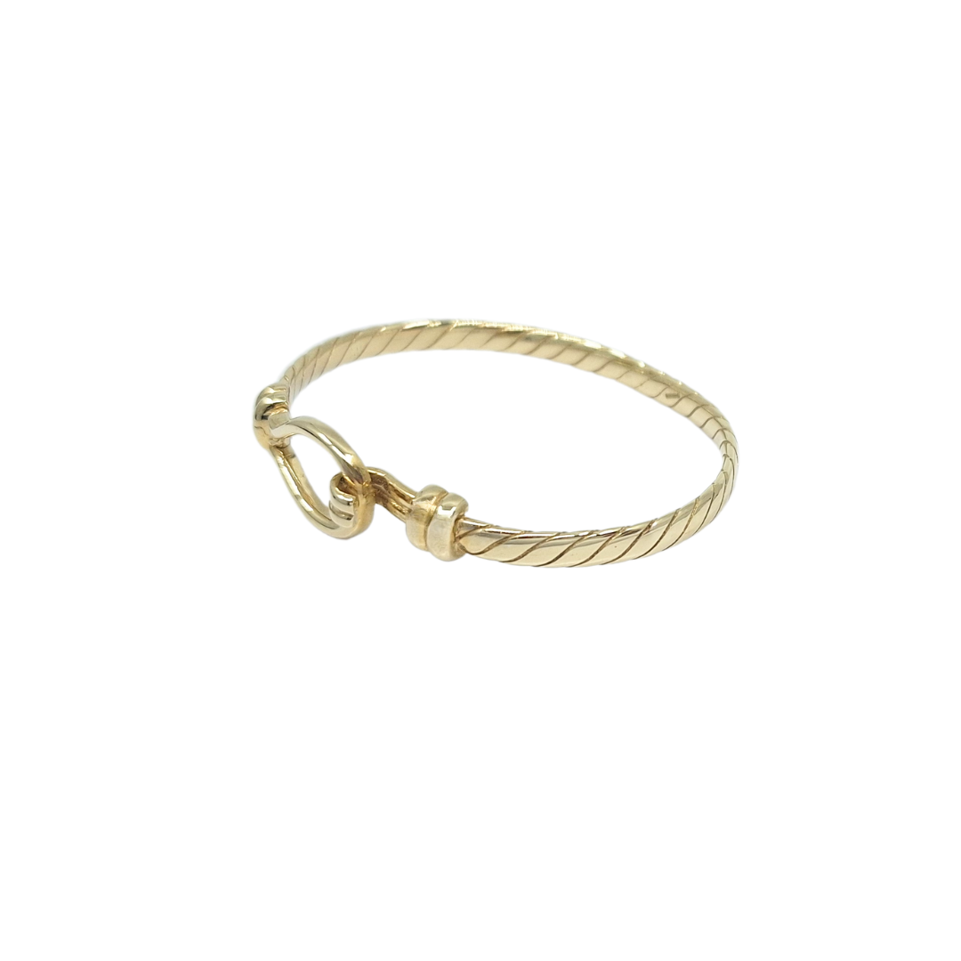 9ct Yellow Gold Baby Hook Bangle