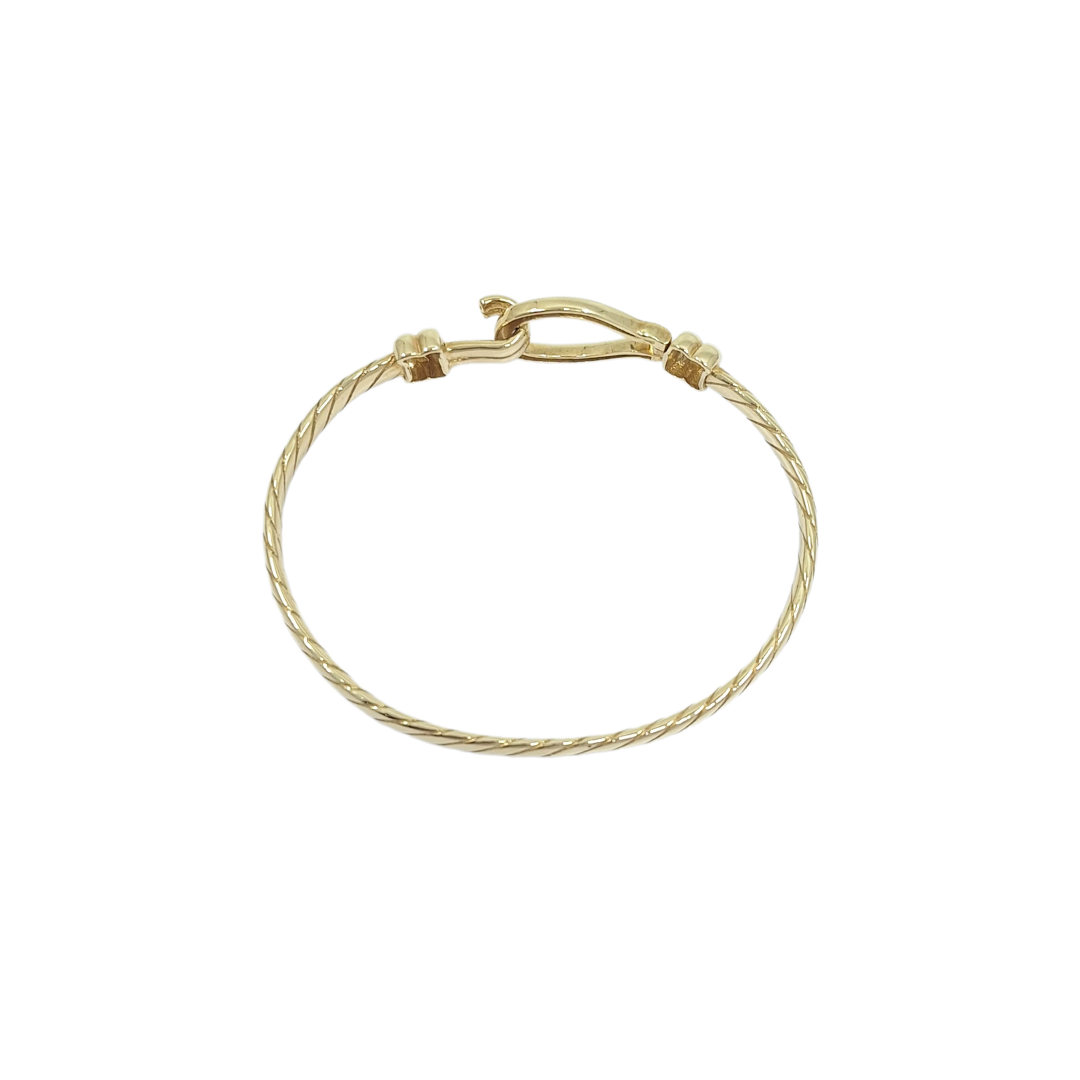 9ct Yellow Gold Baby Hook Bangle