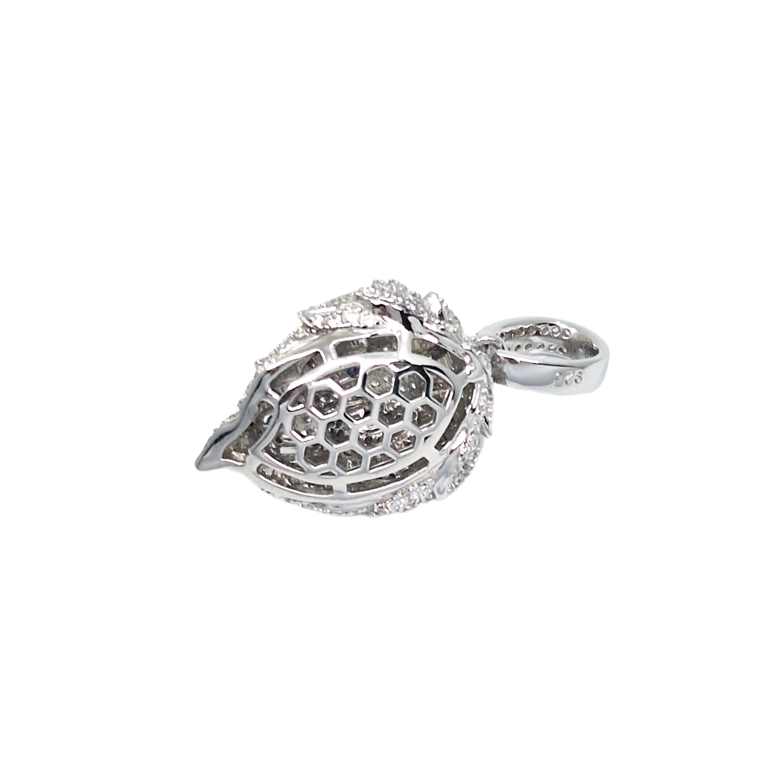 Silver & CZ Lion Head Pendant
