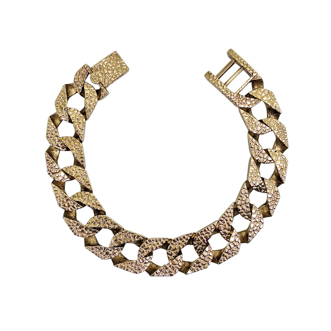 9ct Yellow Gold Chaps Bracelet 9.5"