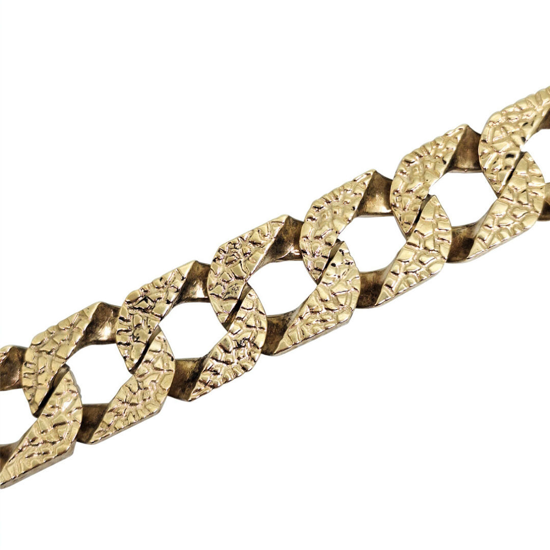 9ct Yellow Gold Chaps Bracelet 9.5"