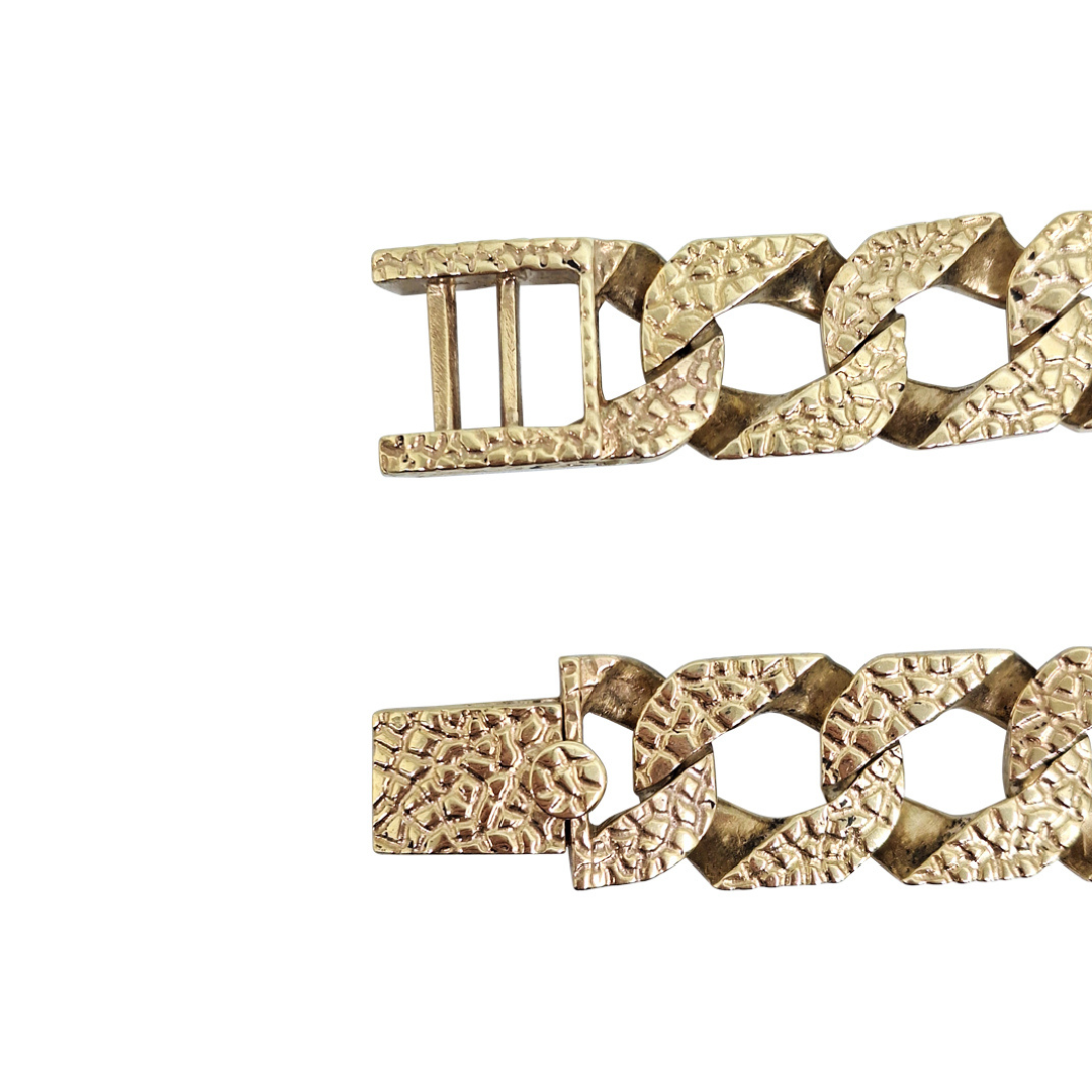 9ct Yellow Gold Chaps Bracelet 9.5"
