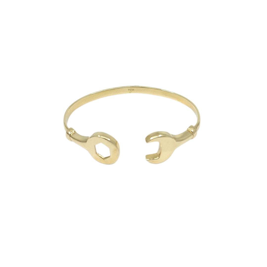 9ct Yellow Gold Baby Spanner Bangle