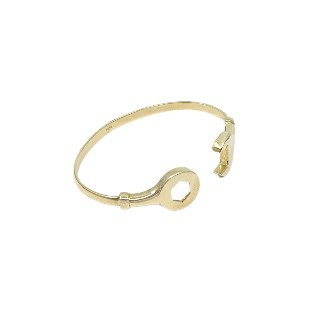 9ct Yellow Gold Baby Spanner Bangle