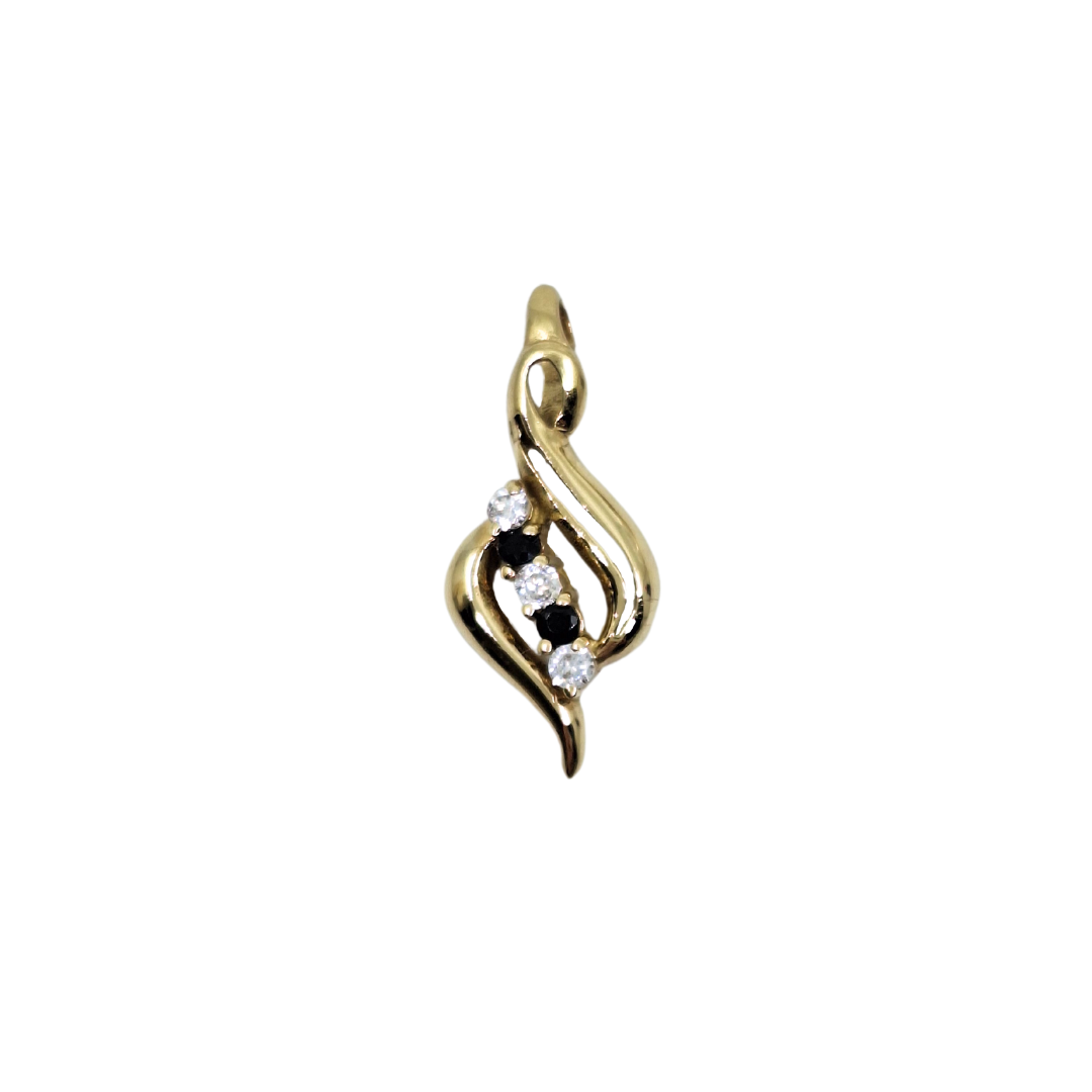 9ct Yellow Gold & CZ Pendant