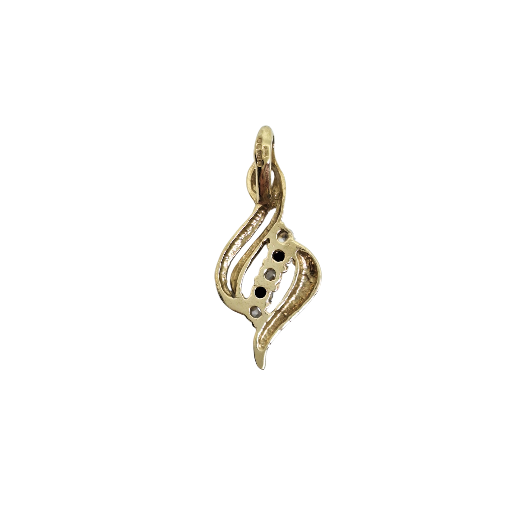 9ct Yellow Gold & CZ Pendant