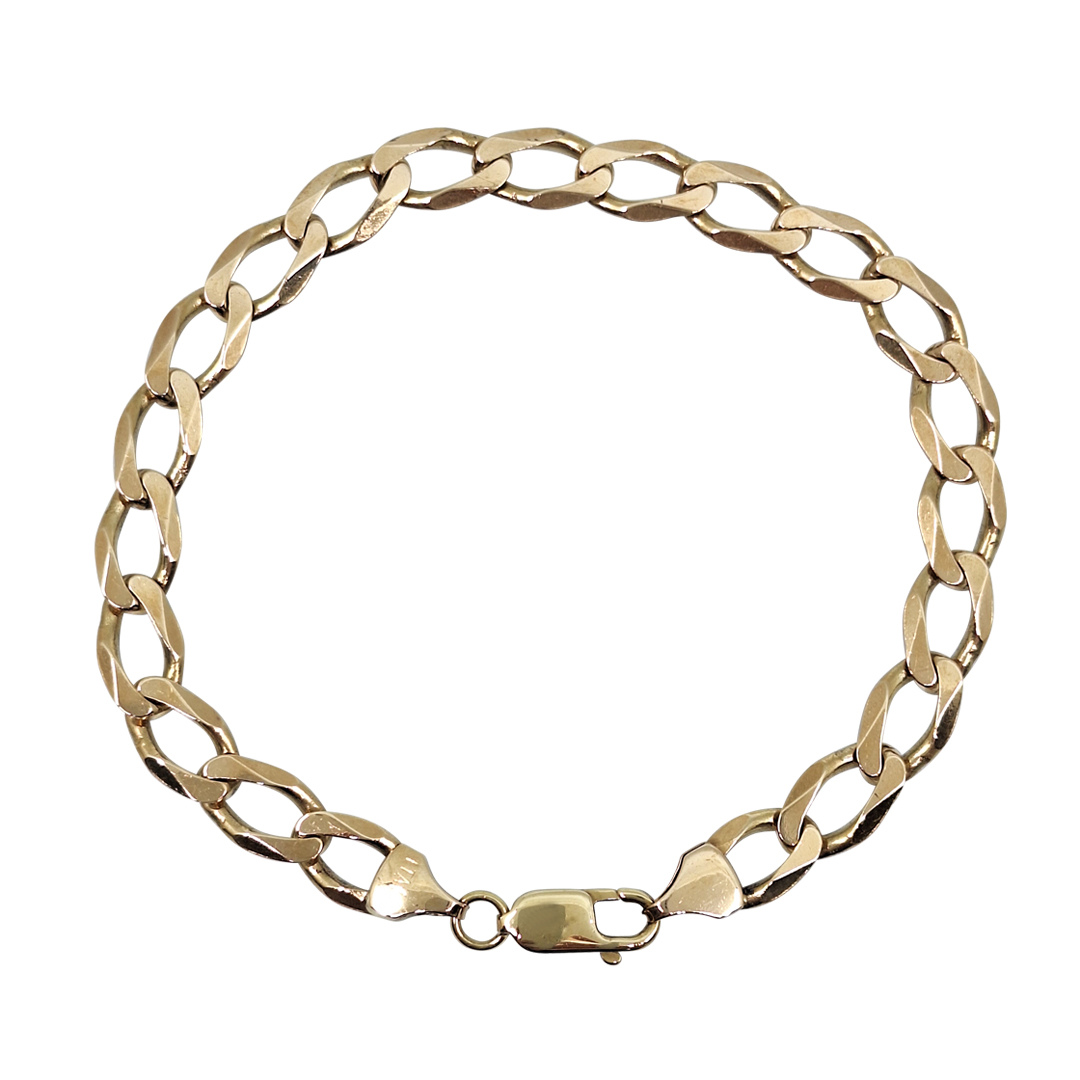 9ct Yellow Gold Curb Bracelet 8.5"