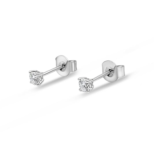 White Gold & Ethical Diamond Solitaire Earrings 0.25ct