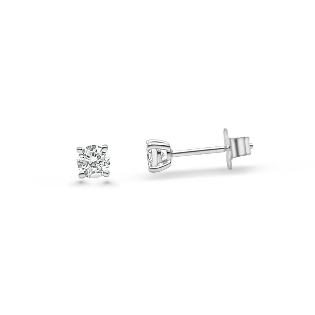 White Gold & Ethical Diamond Solitaire Earrings 0.50ct