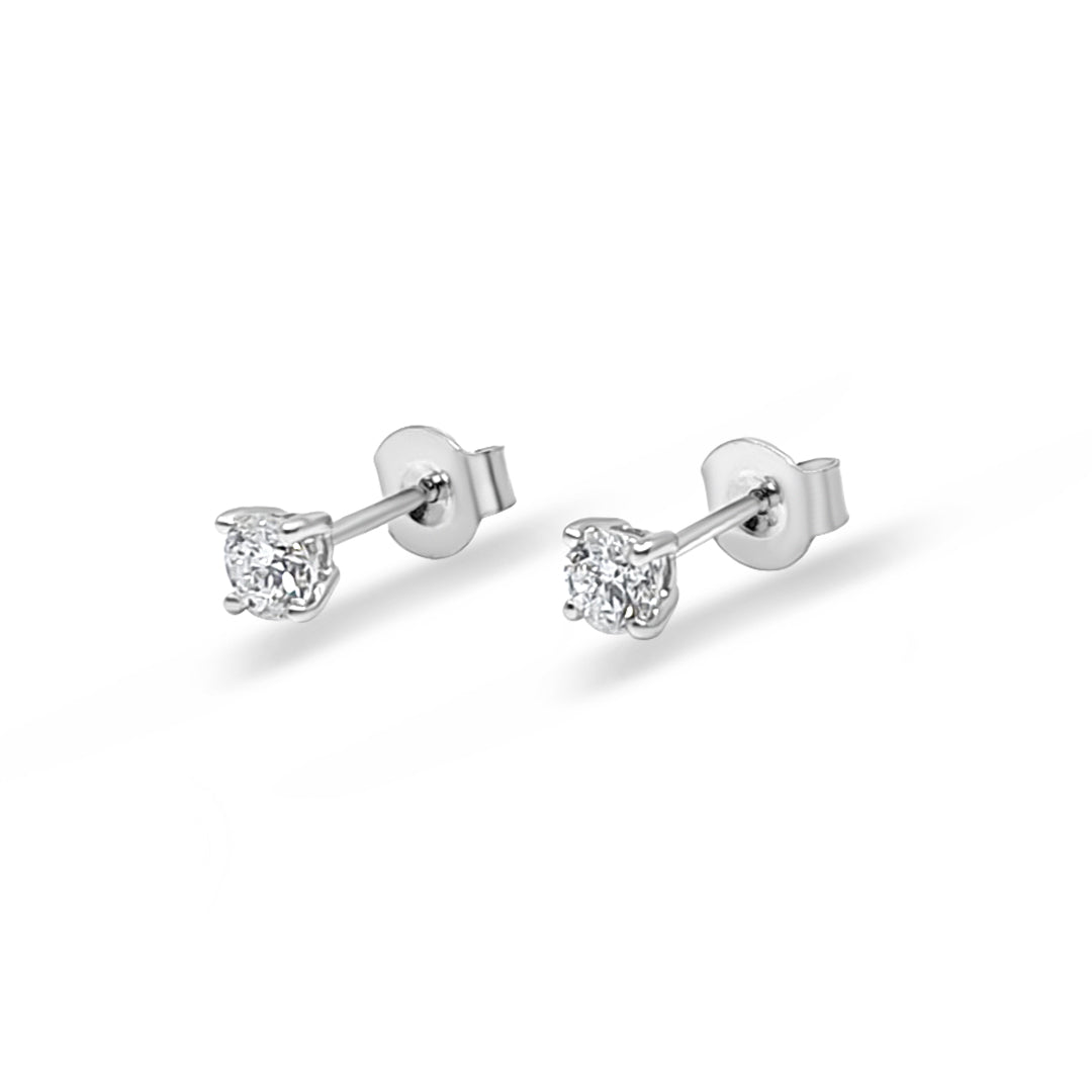 White Gold & Ethical Diamond Solitaire Earrings 0.50ct