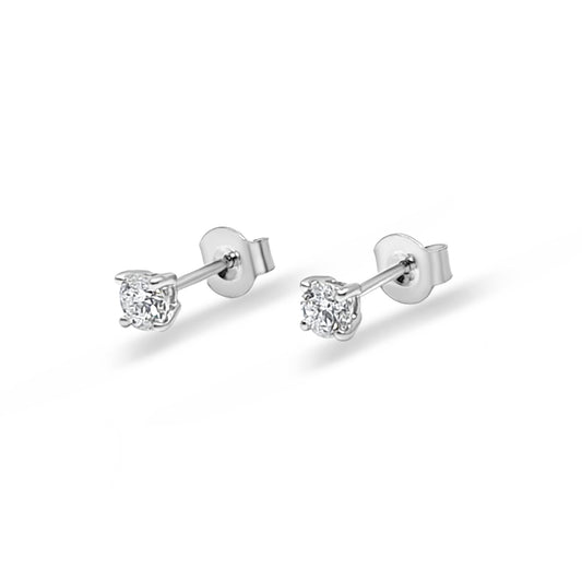 White Gold & Ethical Diamond Solitaire Earrings 0.50ct