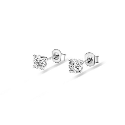 White Gold & Ethical Diamond Solitaire Earrings 1.00ct