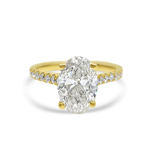 Yellow Gold & Oval Ethical Diamond Ring 2.13ct