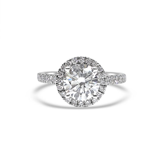 White Gold & Ethical Diamond Halo Ring 1.75ct