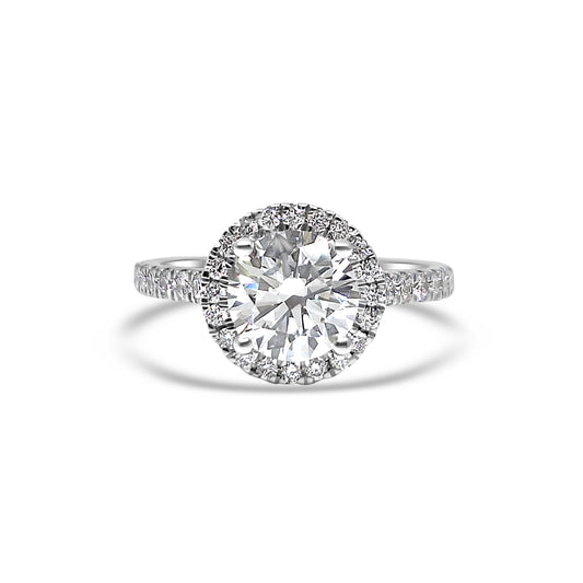 White Gold & Ethical Diamond Halo Ring 1.50ct