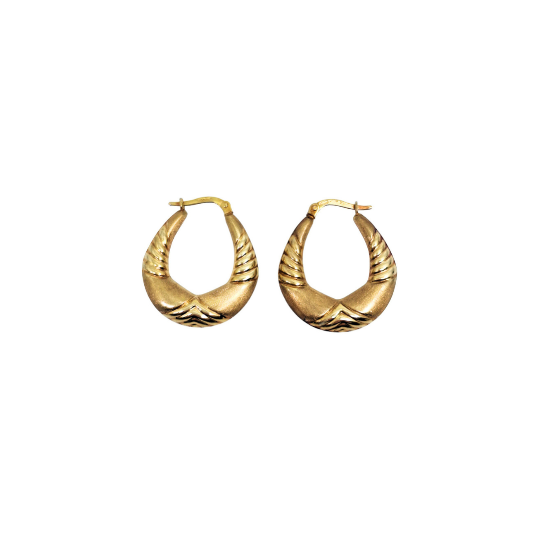 9ct Yellow Gold Creole Earrings