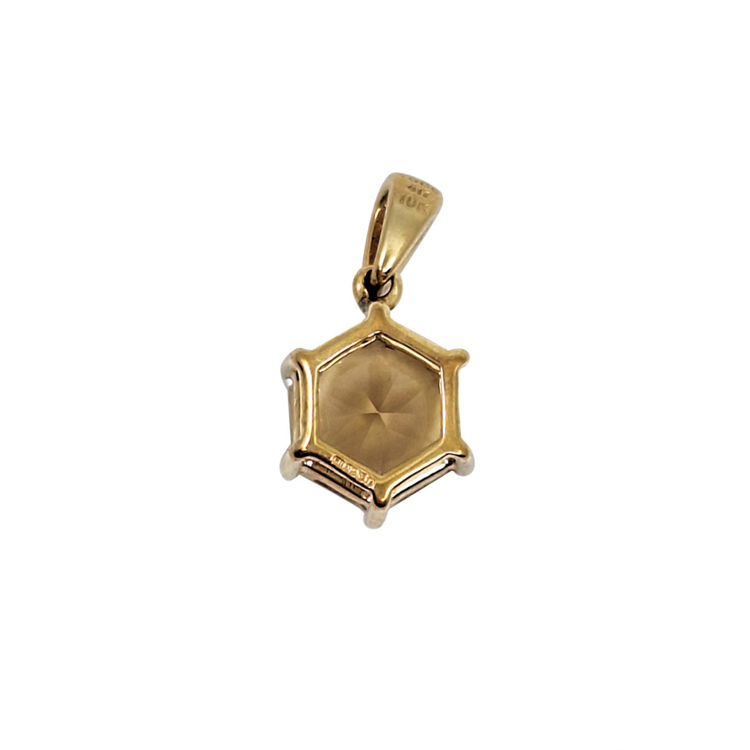 9ct Yellow Gold Quartz Pendant