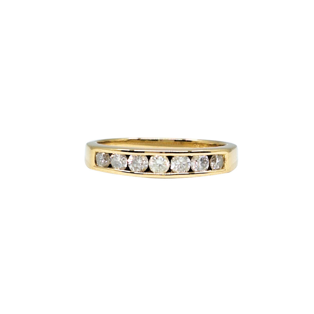 18ct Yellow Gold Seven Stone Diamond Eternity Ring