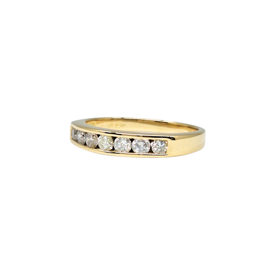 18ct Yellow Gold Seven Stone Diamond Eternity Ring