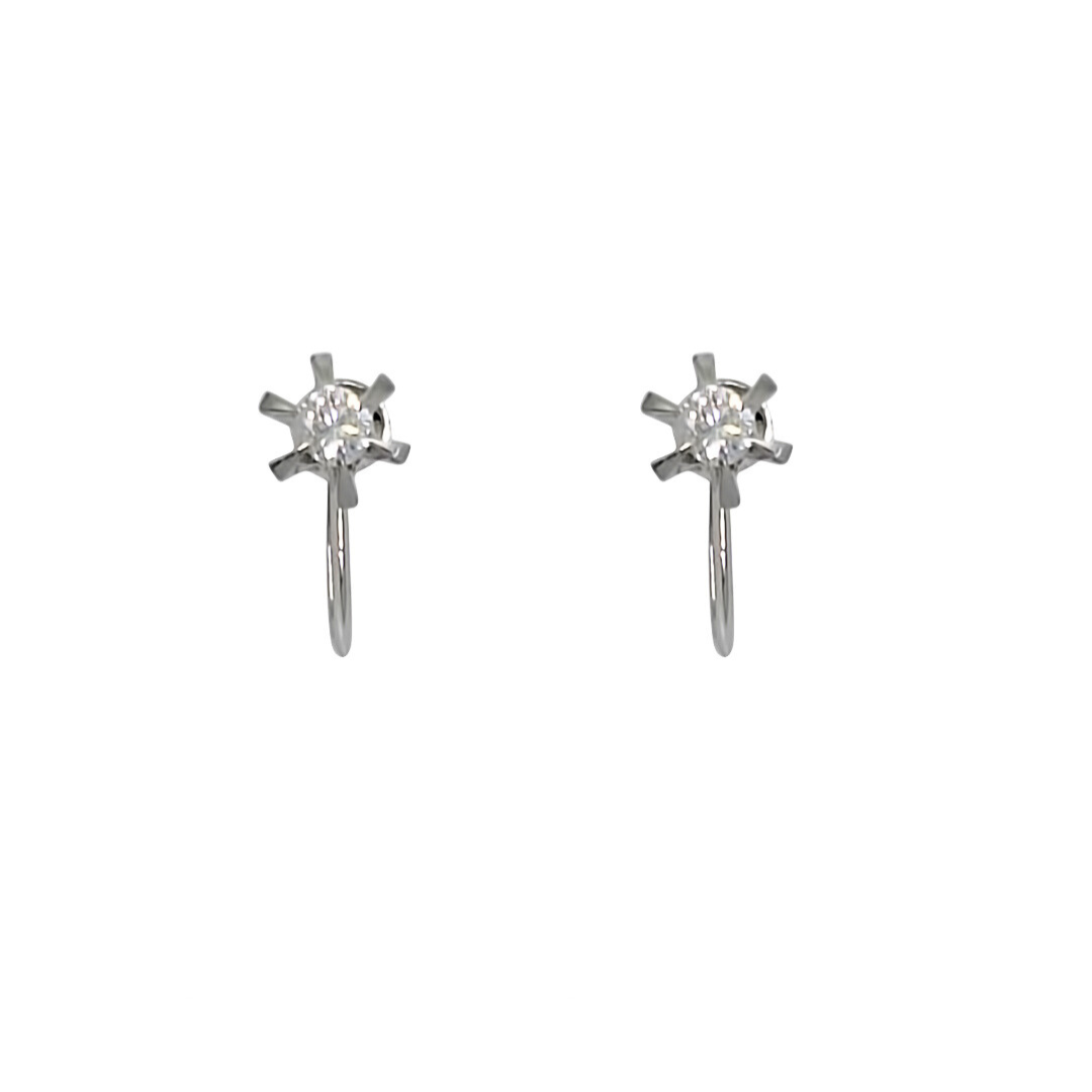 Platinum Diamond Screw Back earrings