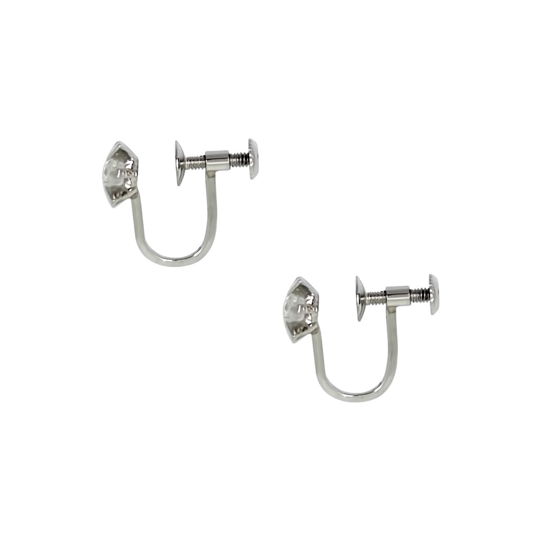 Platinum Diamond Screw Back earrings