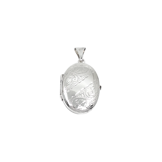 Silver Engraved Family Locket