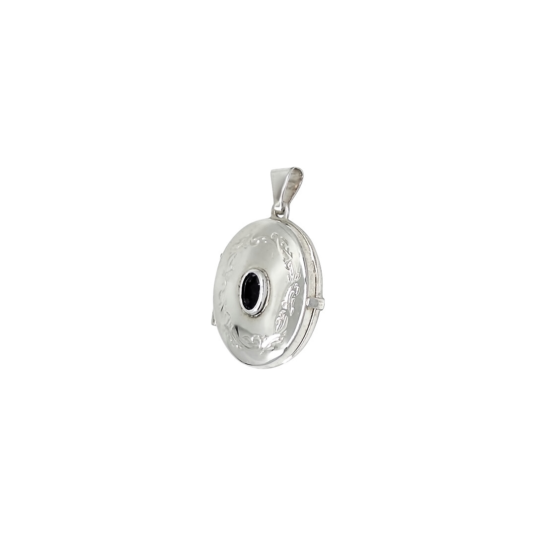 Silver Stone Set Locket
