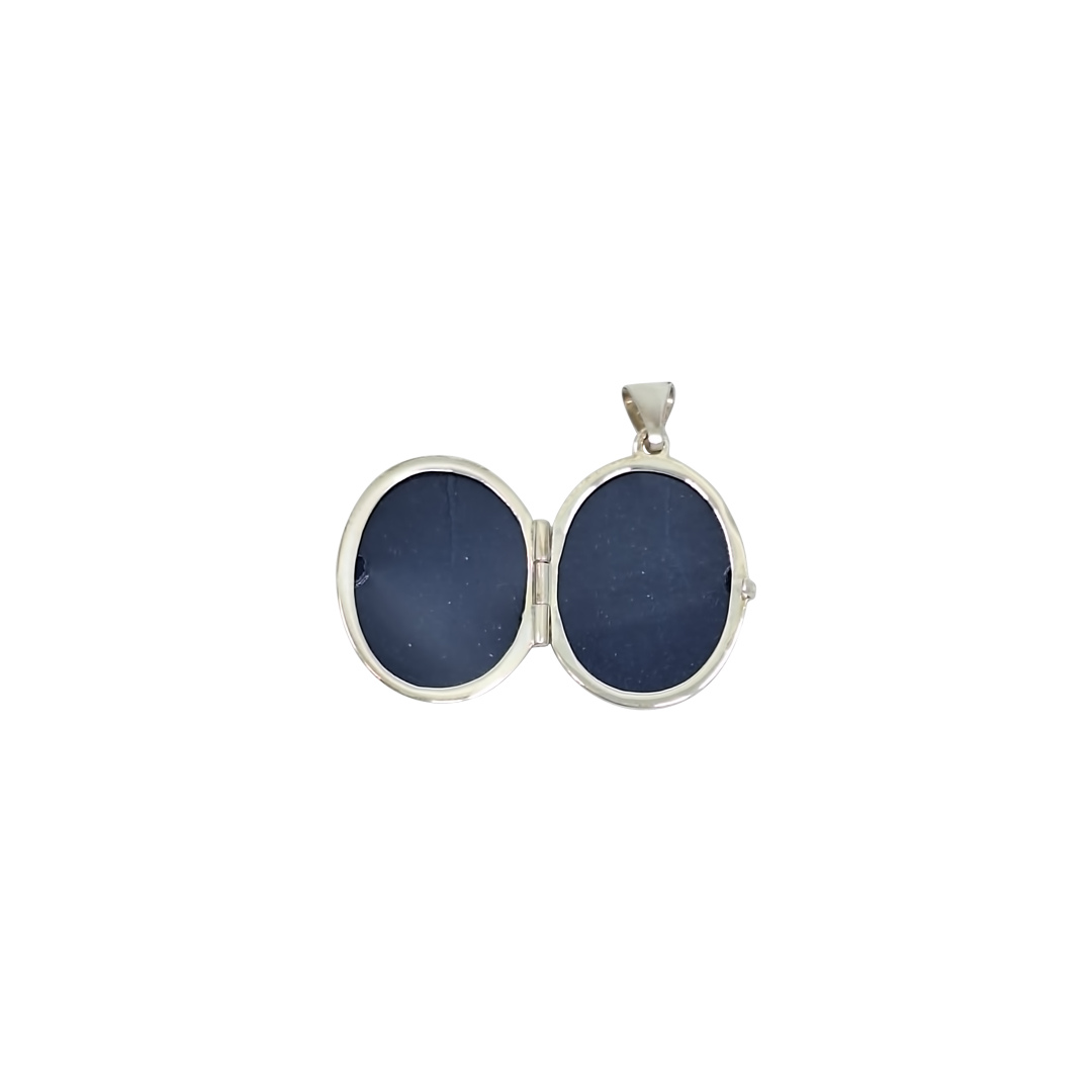 Silver Stone Set Locket