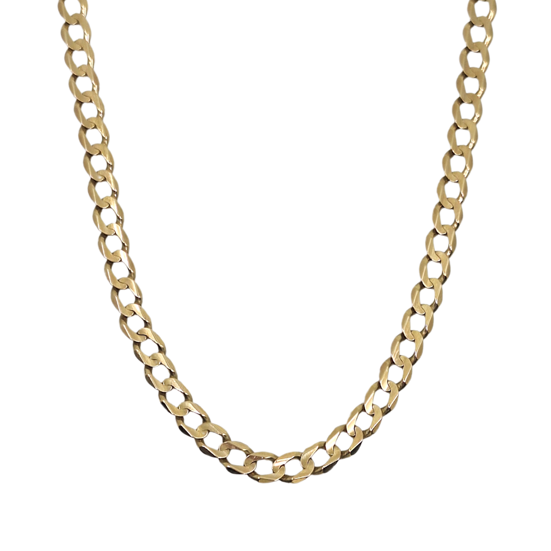 9ct Yellow Gold Curb Chain 20"