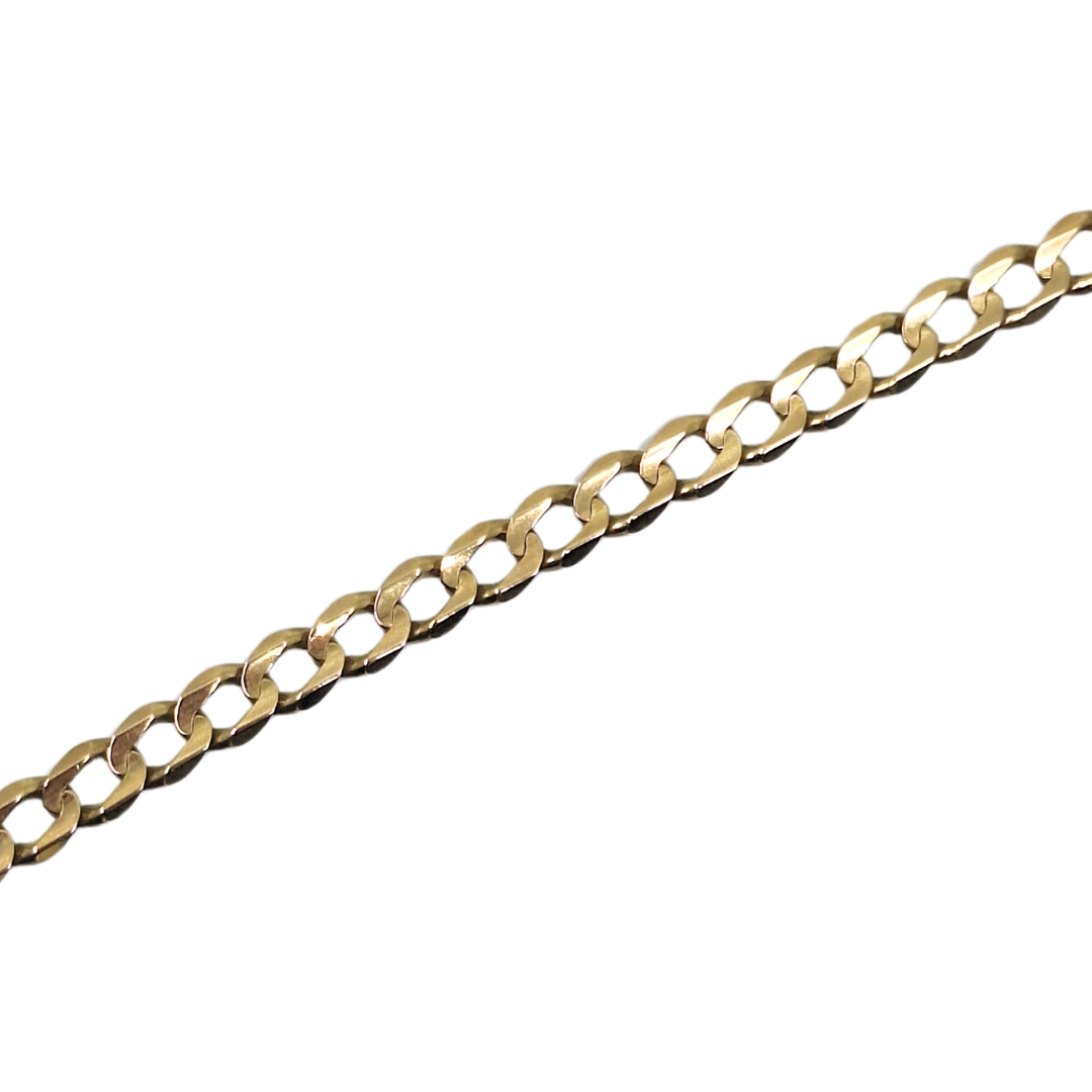 9ct Yellow Gold Curb Chain 20"