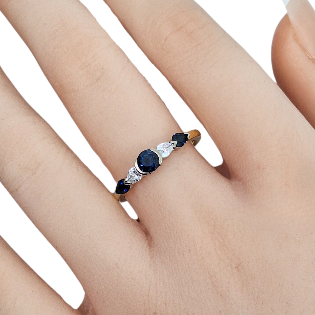18ct Gold Sapphire & Diamond Ring