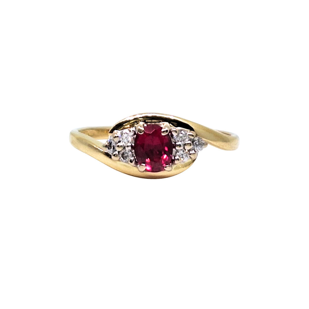 18ct Gold Ruby & Diamond Ring