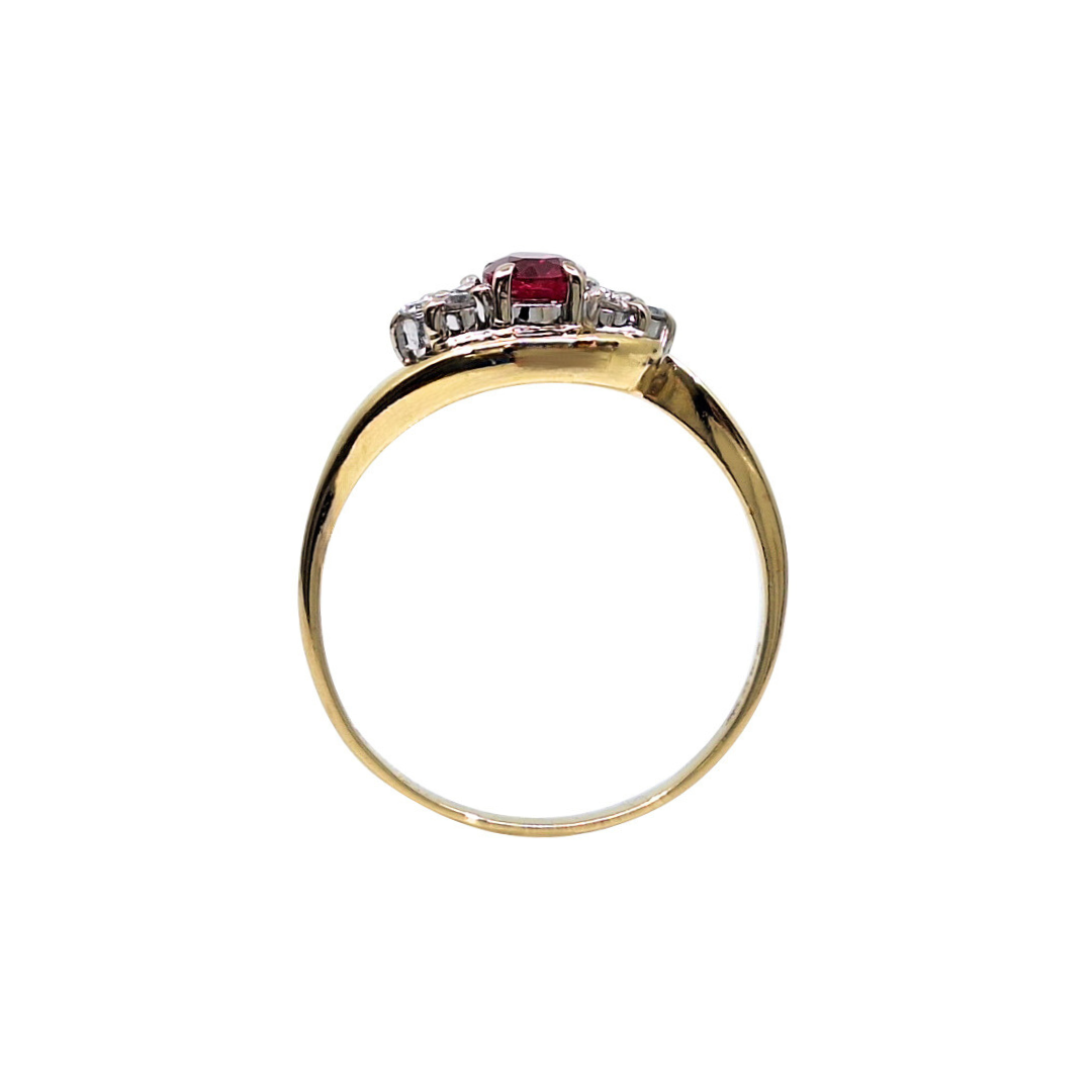 18ct Gold Ruby & Diamond Ring