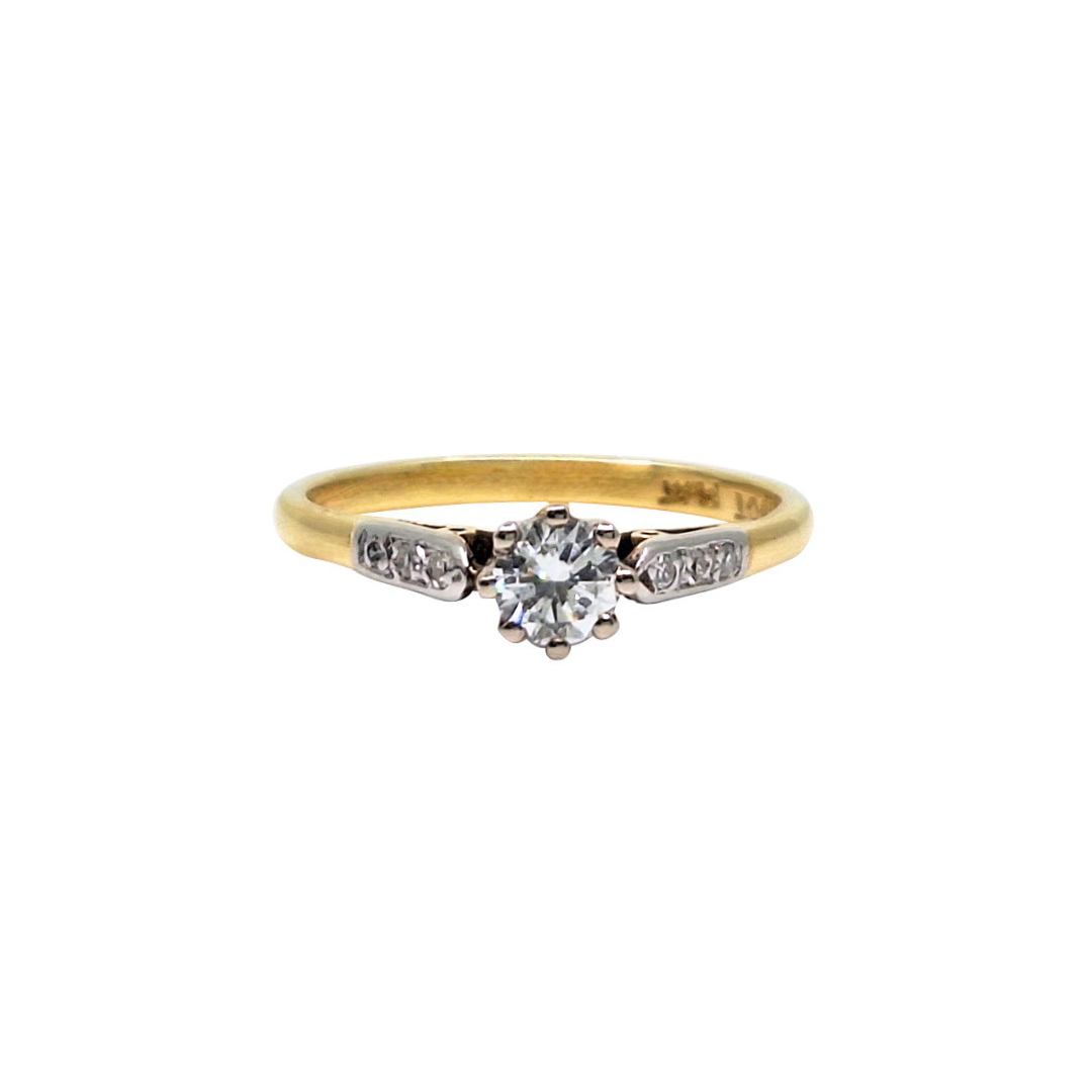 18ct Yellow Gold Diamond Solitaire Ring