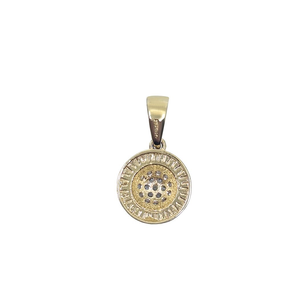 9ct Yellow Gold CZ Pendant