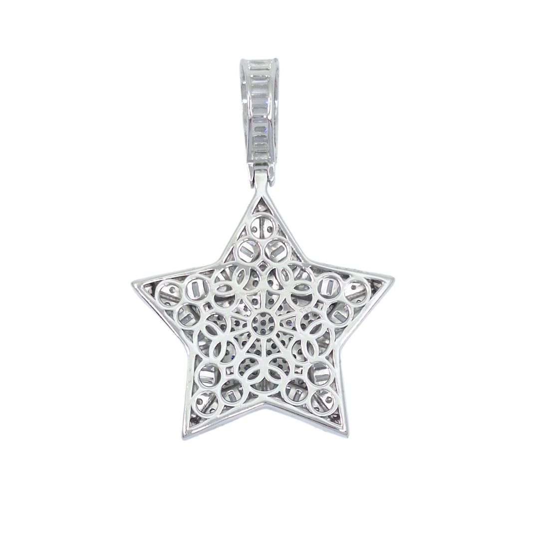 Silver & CZ Star Pendant