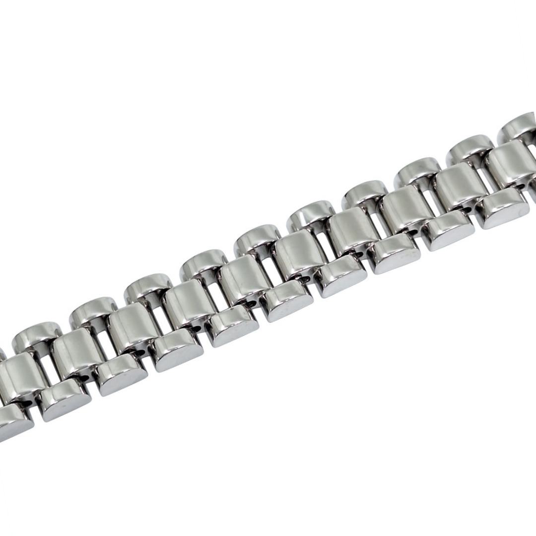 Silver Rolex Style Bracelet 8.5 Inches