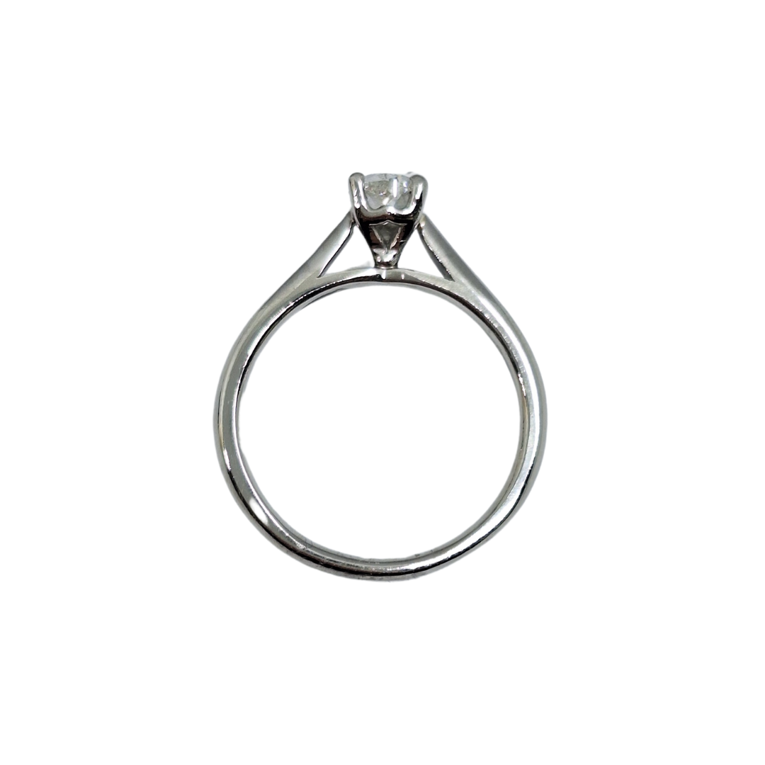 Platinum Pear Cut Certificated Diamond Solitaire Ring