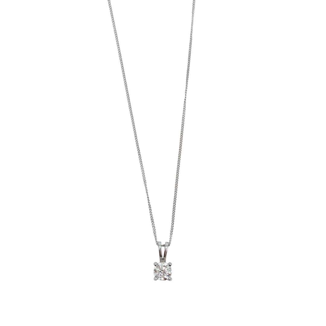 18ct Diamond Solitaire Pendant