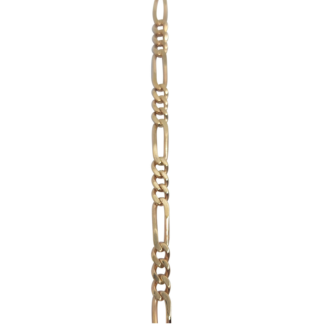 9ct Yellow Gold Figaro Bracelet 8.5"