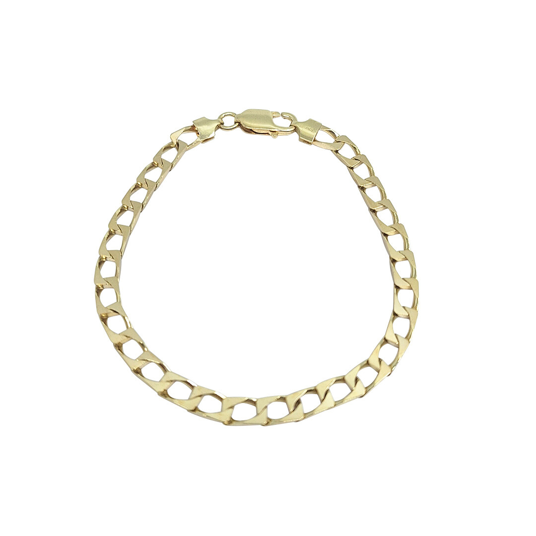 9ct Yellow Gold Curb Bracelet 8.5"