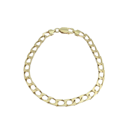 9ct Yellow Gold Curb Bracelet 8.5"