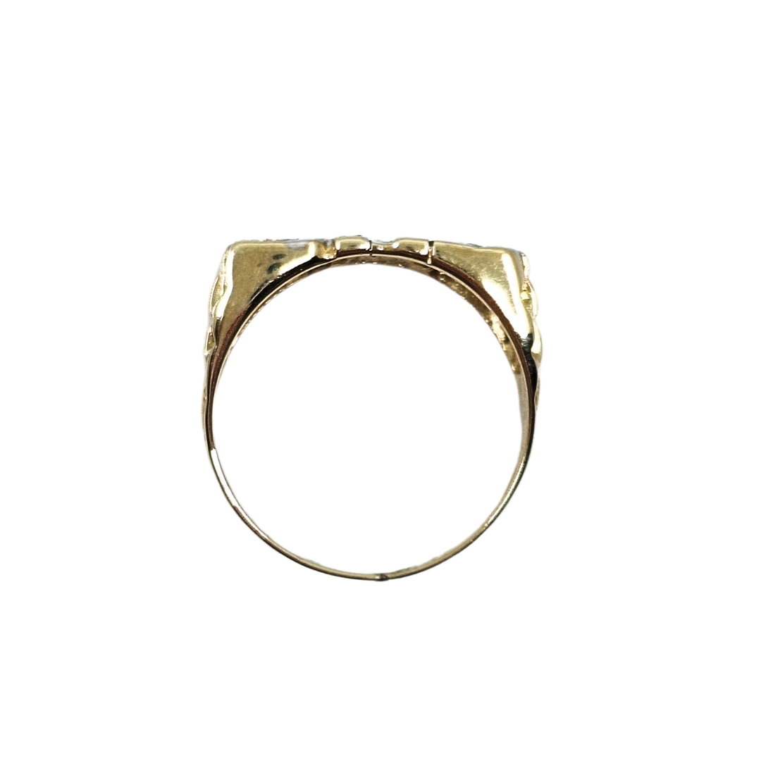 9ct Yellow Gold Cubic Zirconia Dad Ring